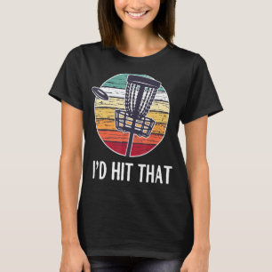 Retro Disc Golf Spor I'd Hit That Sunset Vintage T-Shirt