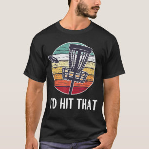Retro DIsc Golf Sport I'D hit That Sunset Vintage T-Shirt