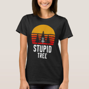 Retro Disc Golf Stupid Tree Frisbee Golf T-Shirt