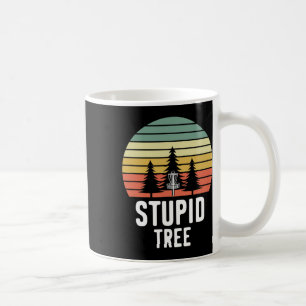 Retro Disc Golf Stupid Tree Funny Frisbee Golf Gif Coffee Mug