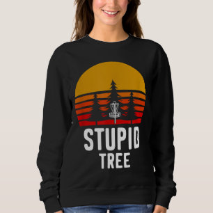 Retro Disc Golf Stupid Tree Funny Frisbee Golf Gif Sweatshirt