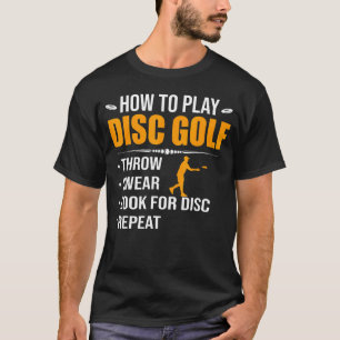 Retro Disc Golfer Men How To Play Disc Golf Repea T-Shirt