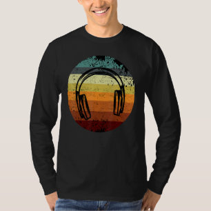 Retro Disc Jockey Headphone Radio Club Dj Turntabl T-Shirt