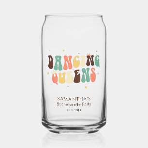 Retro Disco Bachelorette Party Custom Can Glass