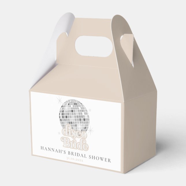 Retro Disco Ball Bridal Shower  Favour Box (Front Side)