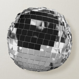 Retro Disco Ball Glam #1 #retro #wall #art Round Cushion