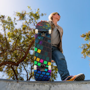 Retro Disco Ball Mosaic Skateboard Deck