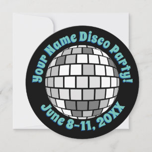 Retro Disco Ball PERSONALIZED Invitation