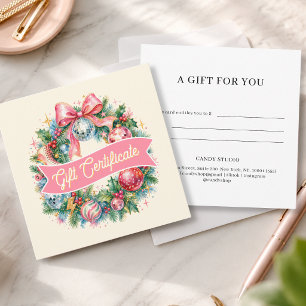 Retro Disco Christmas Wreath Gift Certificate
