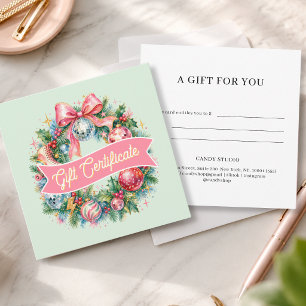 Retro Disco Christmas Wreath Gift Certificate