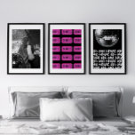 Retro Disco Days Disco Ball Black & White Pink<br><div class="desc">Retro Disco Days Disco Ball Black & White Pink Wall Art Sets</div>