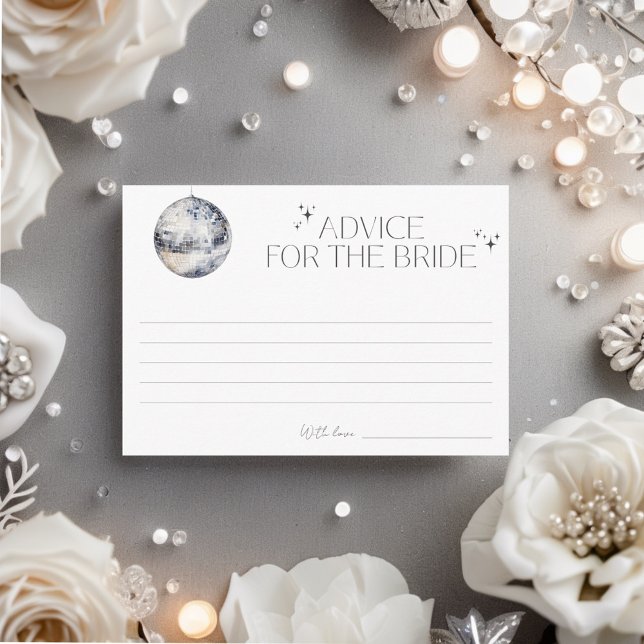 Retro Disco Party Advice For The Bride Enclosure Card (Creator Uploaded)