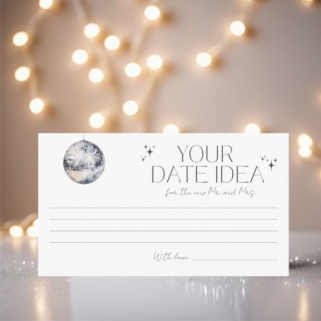 Retro Disco Party Date Night Idea Enclosure Card (Creator Uploaded)