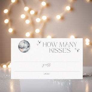 Retro Disco Party How Many Kisses Enclosure Card