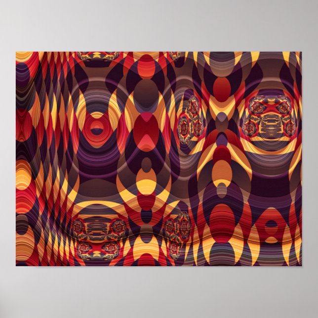 Retro Disco Pattern Poster (Front)