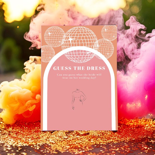 Retro Disco Pink Orange Guess the Dress game card (Creator Uploaded)