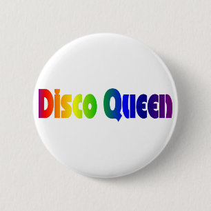 Retro Disco Queen 6 Cm Round Badge