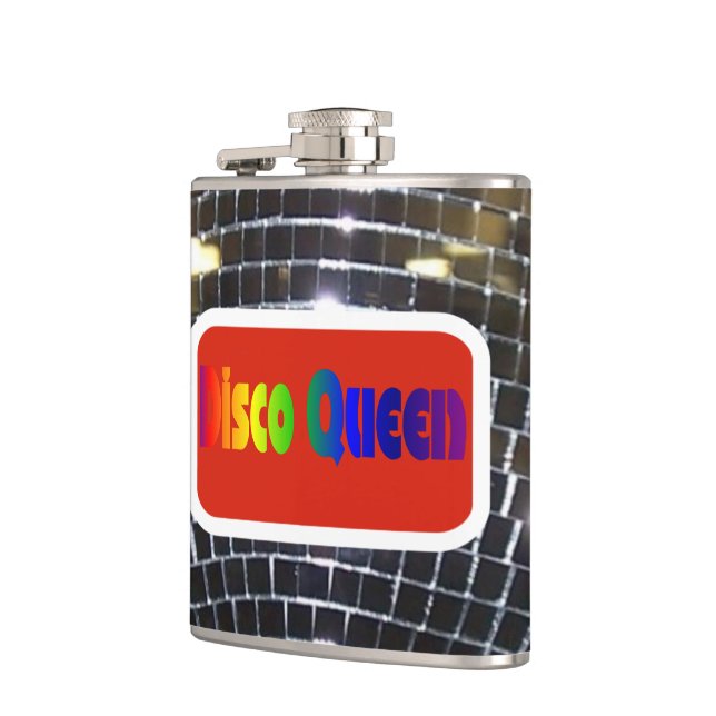 Retro Disco Queen Shiny Mirror | Disco Ball Hip Flask (Left)