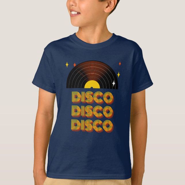 Retro Disco Shirt - Vintage 1970's Style Disco Era (Front)