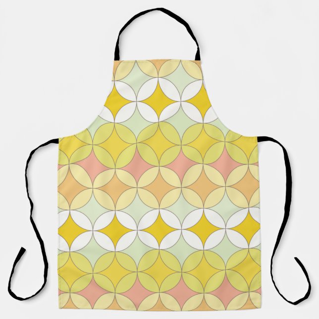 Retro Disco Style Seamless Pattern Apron (Front)