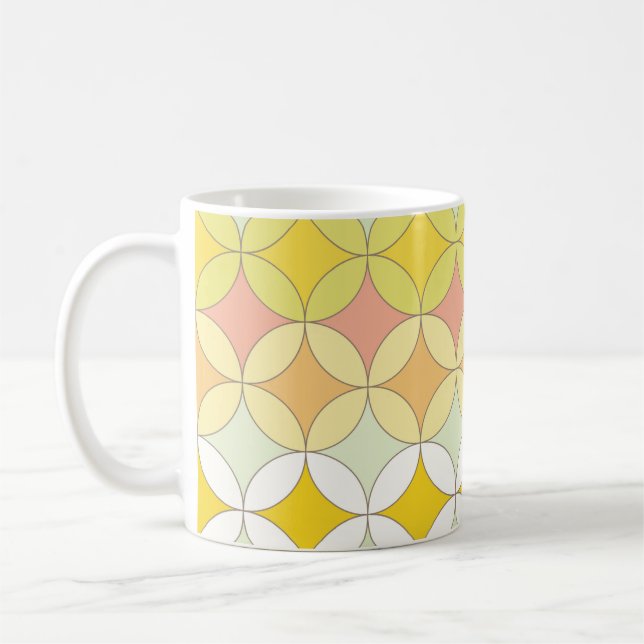 Retro Disco Style Seamless Pattern Coffee Mug (Left)