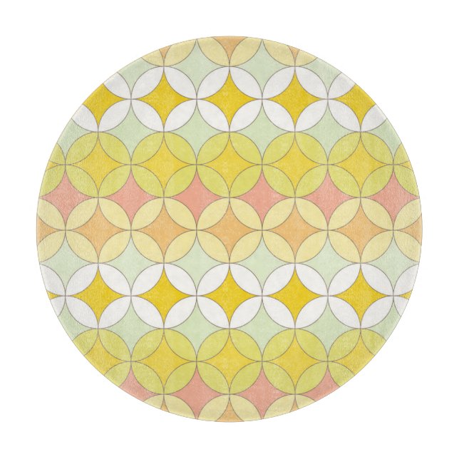 Retro Disco Style Seamless Pattern Cutting Board (Front)