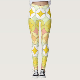 Retro Disco Style Seamless Pattern Leggings
