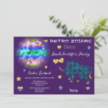 Retro Disco Taurus Zodiac Sign Bachelorette