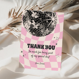 Retro Disco Thank You Card