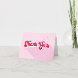 Retro Disco Thank You Card