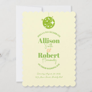 Retro Disco Wedding Invitation