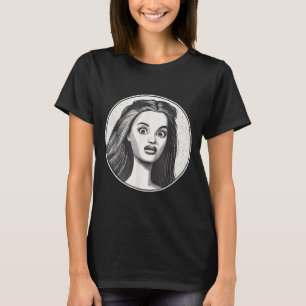 Retro Disgusted Doll Face  T-Shirt