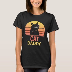 Retro Distressed Cat Daddy Vintage Eighties Style T-Shirt
