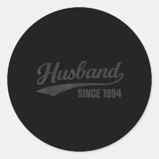 Retro Distressed Husband Since 1994 32nd Wedding Classic Round Sticker