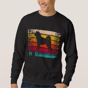 Retro Distressed Shiba Inu Silhouette Dog Lover Gi Sweatshirt