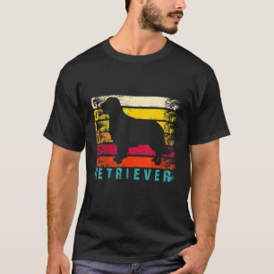 Retro Distressed Silhouette Dog Golden Retriever T-Shirt