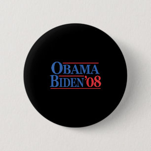 Retro Distressed Vintage Obama Biden 08 Campaign  6 Cm Round Badge