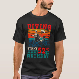Retro Diving Into My 52Nd Birthday Skydiving Lover T-Shirt