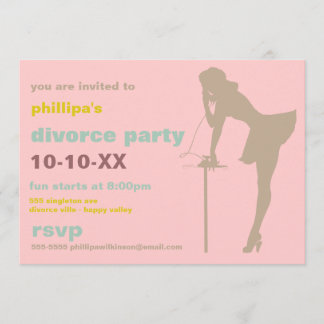 Retro Divorce Party Invitations