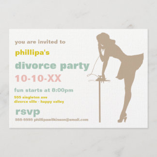 Retro Divorce Party Invitations