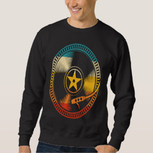 Retro DJ vinyl record turntables record player Sweatshirt