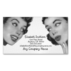 Retro Do Tell Magnetic Business Card