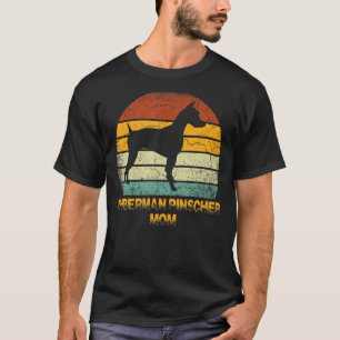 Retro Doberman Pinscher Mum Doxie Dog Owner Mothe T-Shirt