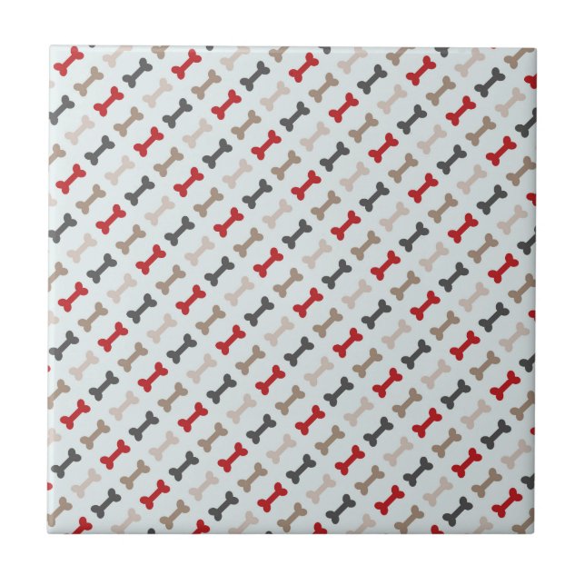 Retro Dog Bone Pattern Tile (Front)