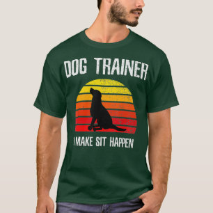 Retro Dog Commands Obedience Training Gift Funny T-Shirt