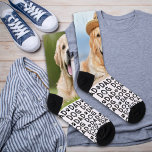 Retro DOG DAD Personalised Pattern Pet Photo Crew Socks<br><div class="desc">Best Dog Dad Ever! Surprise the dog lover whether its a birthday, Fathers day or Christmas with these super cute pet photo all over print socks. They'll be a favourite of all dog lovers, and dog dads. Customise these dog photo socks with your pups favourite photos. COPYRIGHT © 2022 Judy...</div>