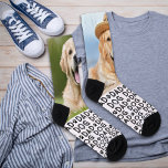 Retro DOG DAD Personalised Pattern Pet Photo Crew Socks<br><div class="desc">Celebrate the dog dad in your life with these adorable Dog Photo Socks! Perfect for any dog lover, these socks are a unique and thoughtful gift that will surely bring a smile to their face. Features Custom Dog Photo: Capture your favourite furry friend and have their picture printed all over...</div>