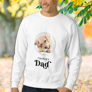 Retro Dog DAD Personalised Puppy Pet Photo  Sweatshirt