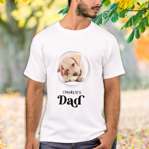 Retro Dog DAD Personalised Puppy Pet Photo T-Shirt