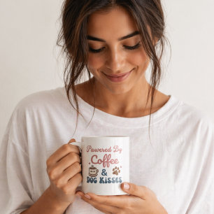 Retro Dog Mum Coffee Lover - Pawered By Coffee Mug